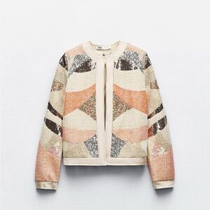 Zara Beaded and Pearls Cardigan